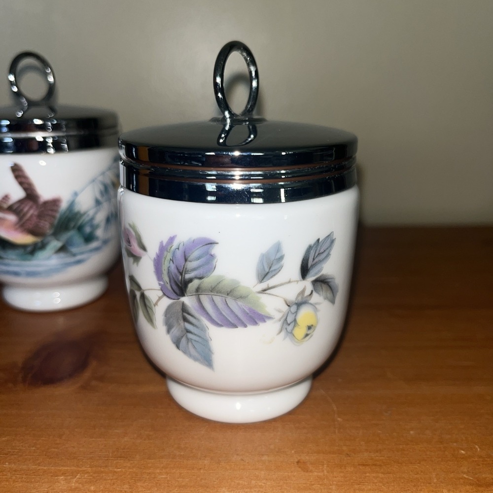 ROYAL WORCESTER: PORCELAIN EGG CODDLERS (Set Of 2) - Picture 4 of 8